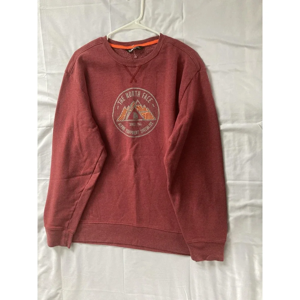 The North Face Sweatshirt Mens XL Crewneck Fleece Alpine Graphic Pullover EUC